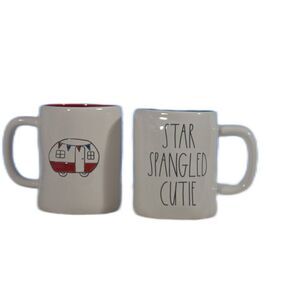 Rae Dunn Mug Double Sided Star Spangled Cutie Patriotic Camper